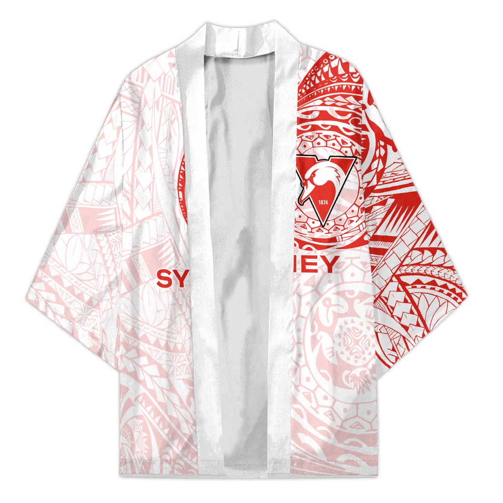 Personalized Sydney Swans Polynesian Kimono Tribal Chest and Sleeve Tattoo Heritage Warrior