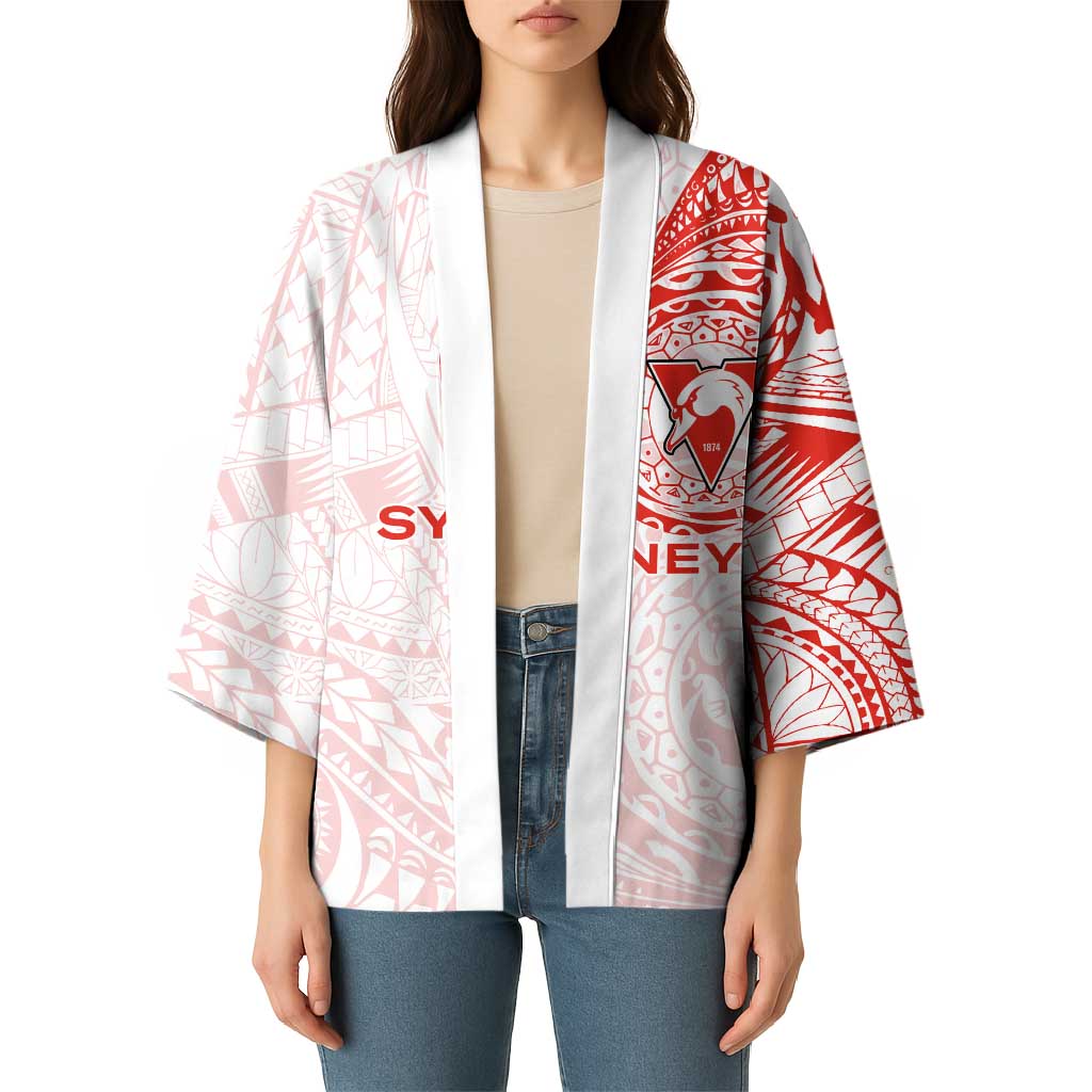 Personalized Sydney Swans Polynesian Kimono Tribal Chest and Sleeve Tattoo Heritage Warrior