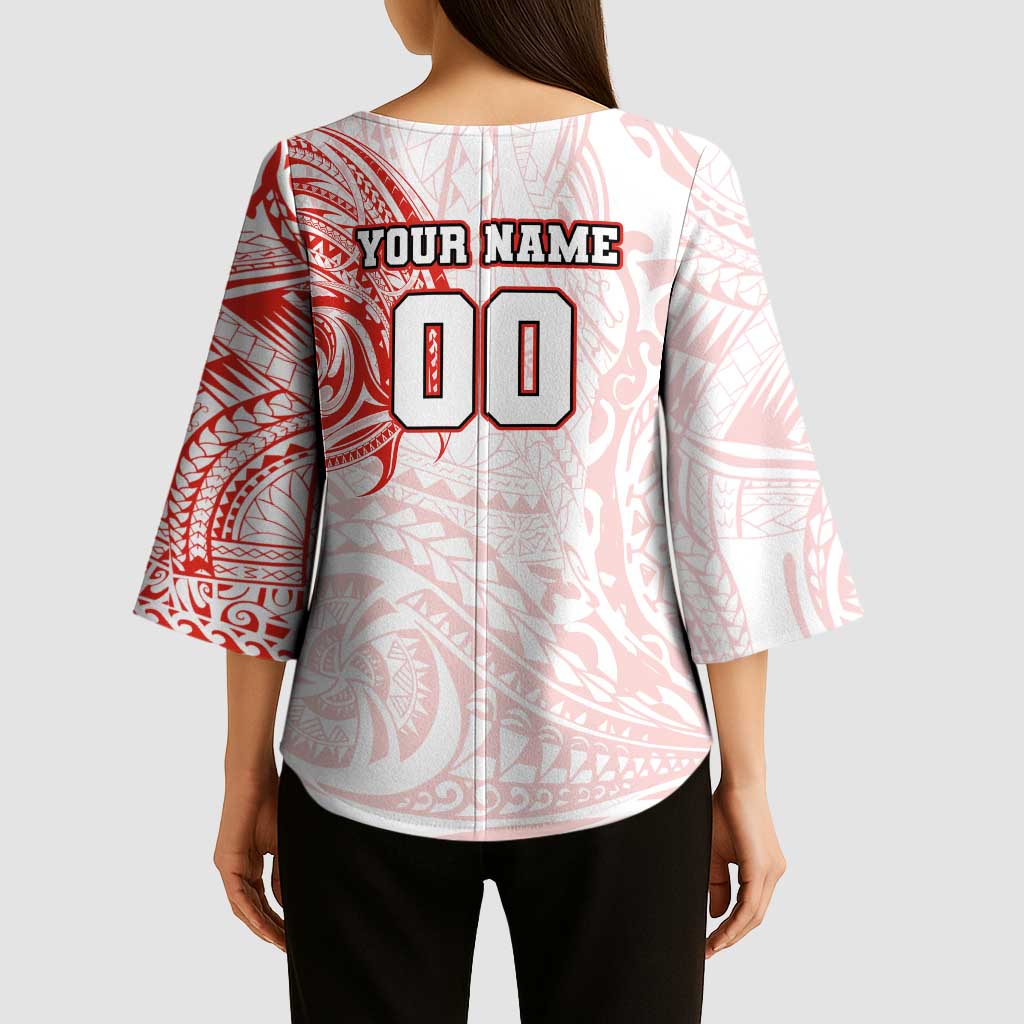 Personalized Sydney Swans Polynesian Kimono Sleeve Blouse Tribal Chest and Sleeve Tattoo Heritage Warrior