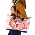 Personalized Sydney Swans Polynesian Leather Tote Bag Tribal Chest and Sleeve Tattoo Heritage Warrior