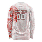 Personalized Sydney Swans Polynesian Long Sleeve Shirt Tribal Chest and Sleeve Tattoo Heritage Warrior