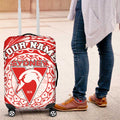 Personalized Sydney Swans Polynesian Luggage Cover Tribal Chest and Sleeve Tattoo Heritage Warrior