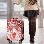 Personalized Sydney Swans Polynesian Luggage Cover Tribal Chest and Sleeve Tattoo Heritage Warrior