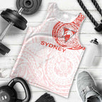 Personalized Sydney Swans Polynesian Men Tank Top Tribal Chest and Sleeve Tattoo Heritage Warrior
