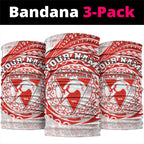 Personalized Sydney Swans Polynesian Neck Gaiter Tribal Chest and Sleeve Tattoo Heritage Warrior