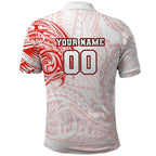 Personalized Sydney Swans Polynesian Polo Shirt Tribal Chest and Sleeve Tattoo Heritage Warrior