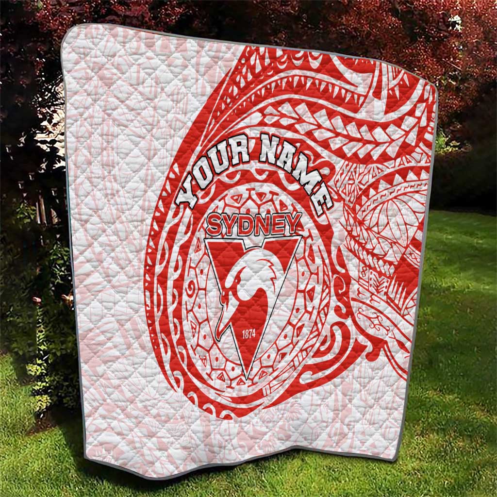 Personalized Sydney Swans Polynesian Quilt Tribal Chest and Sleeve Tattoo Heritage Warrior