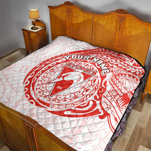Personalized Sydney Swans Polynesian Quilt Tribal Chest and Sleeve Tattoo Heritage Warrior