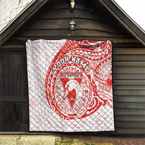 Personalized Sydney Swans Polynesian Quilt Tribal Chest and Sleeve Tattoo Heritage Warrior