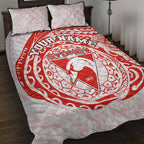 Personalized Sydney Swans Polynesian Quilt Bed Set Tribal Chest and Sleeve Tattoo Heritage Warrior
