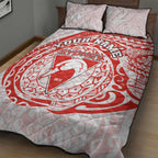 Personalized Sydney Swans Polynesian Quilt Bed Set Tribal Chest and Sleeve Tattoo Heritage Warrior