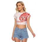 Personalized Sydney Swans Polynesian Raglan Cropped T Shirt Tribal Chest and Sleeve Tattoo Heritage Warrior