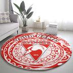 Personalized Sydney Swans Polynesian Round Carpet Tribal Chest and Sleeve Tattoo Heritage Warrior