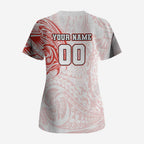 Personalized Sydney Swans Polynesian Scrub Top Tribal Chest and Sleeve Tattoo Heritage Warrior