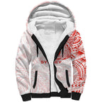 Personalized Sydney Swans Polynesian Sherpa Hoodie Tribal Chest and Sleeve Tattoo Heritage Warrior