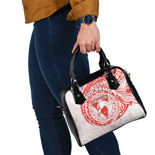Personalized Sydney Swans Polynesian Shoulder Handbag Tribal Chest and Sleeve Tattoo Heritage Warrior
