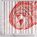 Personalized Sydney Swans Polynesian Shower Curtain Tribal Chest and Sleeve Tattoo Heritage Warrior