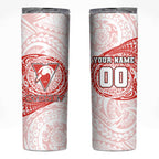 Personalized Sydney Swans Polynesian Skinny Tumbler Tribal Chest and Sleeve Tattoo Heritage Warrior