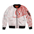 Personalized Sydney Swans Polynesian Sleeve Zip Bomber Jacket Tribal Chest and Sleeve Tattoo Heritage Warrior