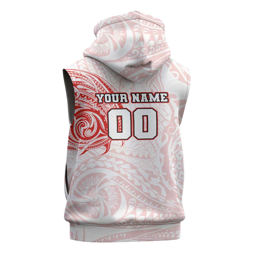 Personalized Sydney Swans Polynesian Sleeveless Hoodie Tribal Chest and Sleeve Tattoo Heritage Warrior