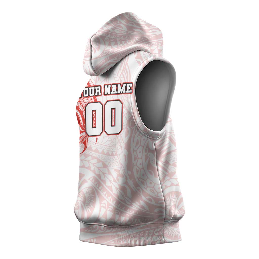 Personalized Sydney Swans Polynesian Sleeveless Hoodie Tribal Chest and Sleeve Tattoo Heritage Warrior