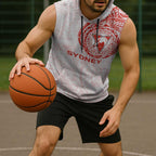 Personalized Sydney Swans Polynesian Sleeveless Hoodie Tribal Chest and Sleeve Tattoo Heritage Warrior
