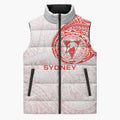 Personalized Sydney Swans Polynesian Sleeveless Puffer Jacket Tribal Chest and Sleeve Tattoo Heritage Warrior