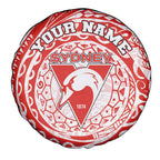Personalized Sydney Swans Polynesian Spare Tire Cover Tribal Chest and Sleeve Tattoo Heritage Warrior