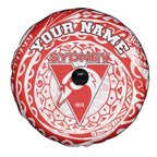 Personalized Sydney Swans Polynesian Spare Tire Cover Tribal Chest and Sleeve Tattoo Heritage Warrior