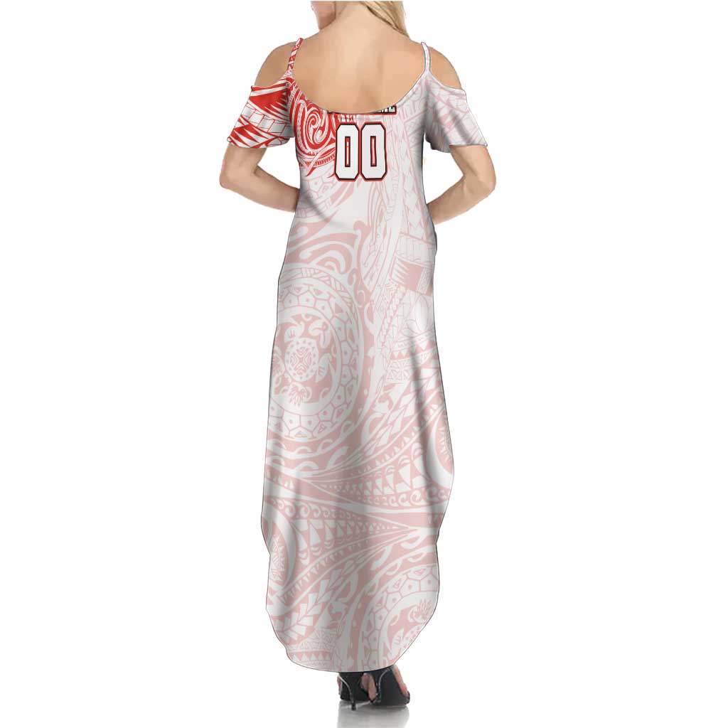 Personalized Sydney Swans Polynesian Summer Maxi Dress Tribal Chest and Sleeve Tattoo Heritage Warrior