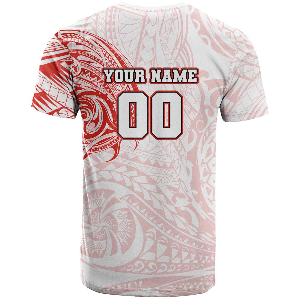 Personalized Sydney Swans Polynesian T Shirt Tribal Chest and Sleeve Tattoo Heritage Warrior
