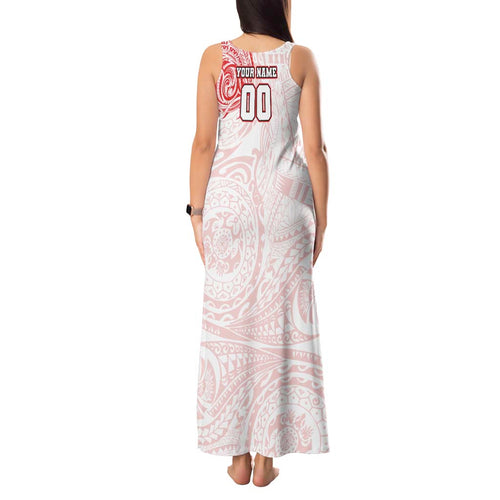 Personalized Sydney Swans Polynesian Tank Maxi Dress Tribal Chest and Sleeve Tattoo Heritage Warrior