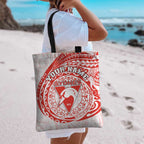 Personalized Sydney Swans Polynesian Tote Bag Tribal Chest and Sleeve Tattoo Heritage Warrior
