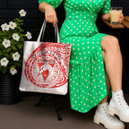 Personalized Sydney Swans Polynesian Tote Bag Tribal Chest and Sleeve Tattoo Heritage Warrior