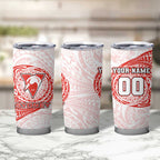 Personalized Sydney Swans Polynesian Tumbler Cup Tribal Chest and Sleeve Tattoo Heritage Warrior