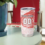 Personalized Sydney Swans Polynesian Tumbler Cup Tribal Chest and Sleeve Tattoo Heritage Warrior
