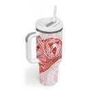 Personalized Sydney Swans Polynesian Tumbler With Handle Tribal Chest and Sleeve Tattoo Heritage Warrior