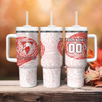 Personalized Sydney Swans Polynesian Tumbler With Handle Tribal Chest and Sleeve Tattoo Heritage Warrior