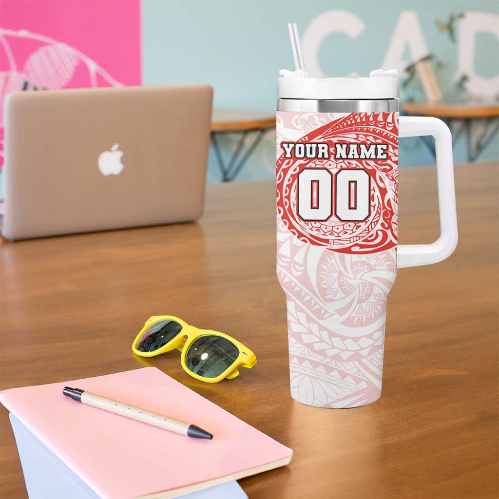 Personalized Sydney Swans Polynesian Tumbler With Handle Tribal Chest and Sleeve Tattoo Heritage Warrior