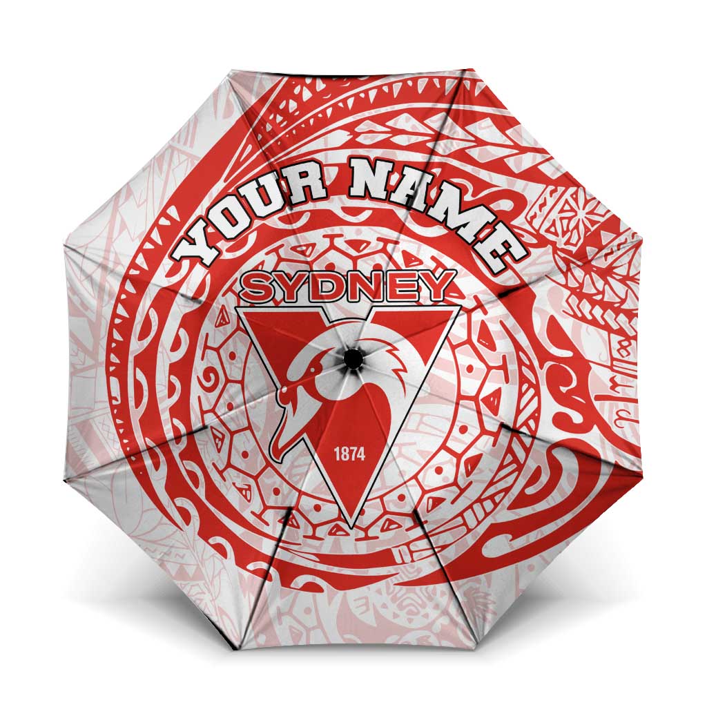 Personalized Sydney Swans Polynesian Umbrella Tribal Chest and Sleeve Tattoo Heritage Warrior