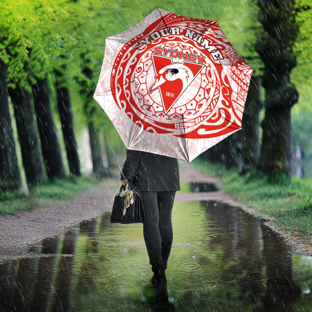 Personalized Sydney Swans Polynesian Umbrella Tribal Chest and Sleeve Tattoo Heritage Warrior
