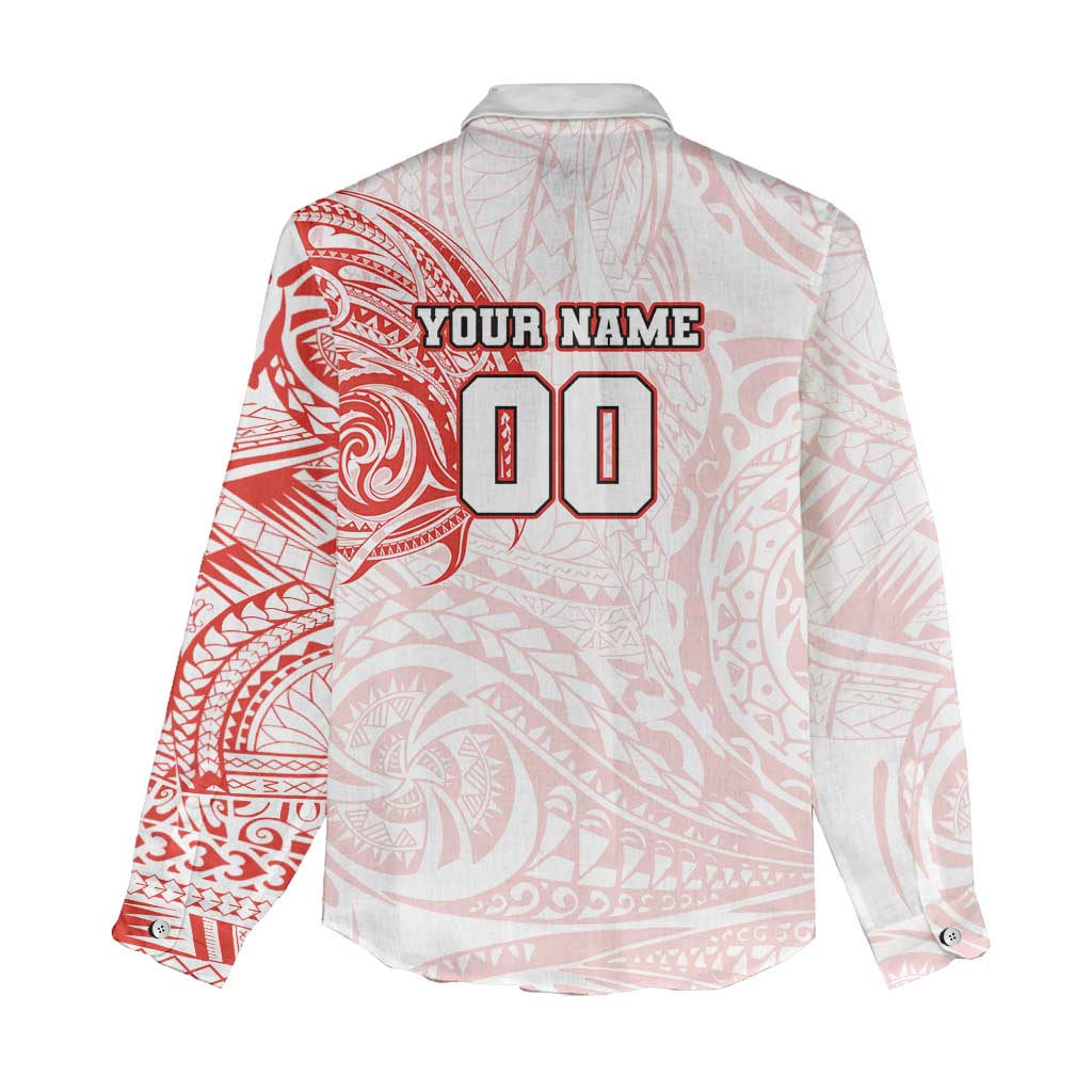 Personalized Sydney Swans Polynesian Women Casual Shirt Tribal Chest and Sleeve Tattoo Heritage Warrior