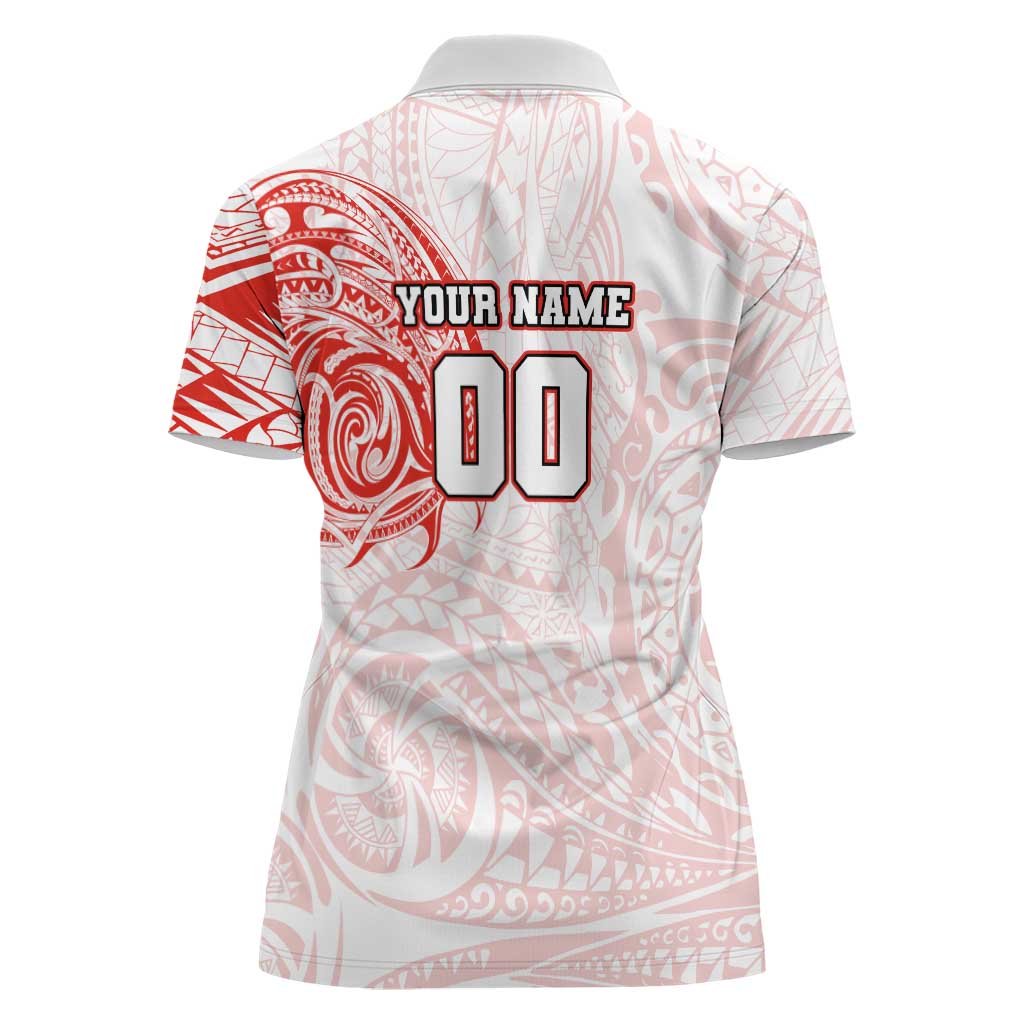 Personalized Sydney Swans Polynesian Women Polo Shirt Tribal Chest and Sleeve Tattoo Heritage Warrior
