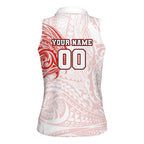 Personalized Sydney Swans Polynesian Women Sleeveless Polo Shirt Tribal Chest and Sleeve Tattoo Heritage Warrior