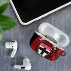 Personalized St Kilda Saints Polynesian AirPods Case Tribal Chest and Sleeve Tattoo Heritage Warrior