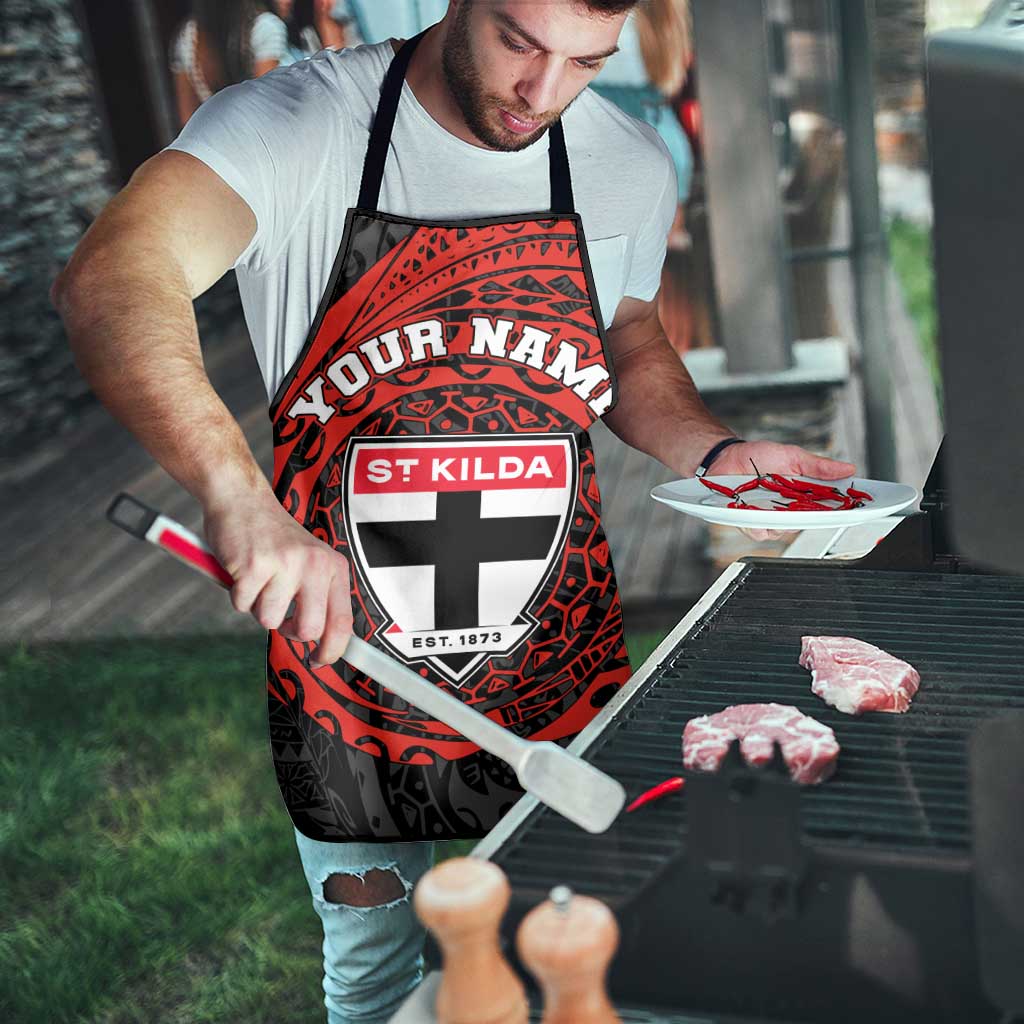 Personalized St Kilda Saints Polynesian Apron Tribal Chest and Sleeve Tattoo Heritage Warrior