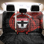 Personalized St Kilda Saints Polynesian Back Car Seat Cover Tribal Chest and Sleeve Tattoo Heritage Warrior