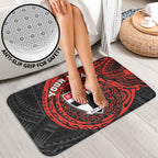 Personalized St Kilda Saints Polynesian Bathroom Set Tribal Chest and Sleeve Tattoo Heritage Warrior