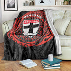 Personalized St Kilda Saints Polynesian Blanket Tribal Chest and Sleeve Tattoo Heritage Warrior