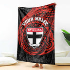 Personalized St Kilda Saints Polynesian Blanket Tribal Chest and Sleeve Tattoo Heritage Warrior